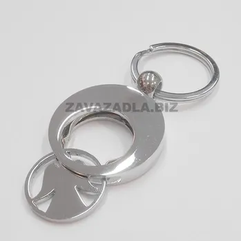 strážný anděl, žeton do nákupního vozíku, přívěsek na klíče / keyring guardian angel, trolley chip