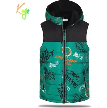 Chlapecké oblečení Chlapecká šusťáková vesta zateplená Kugo FM0368 zelená