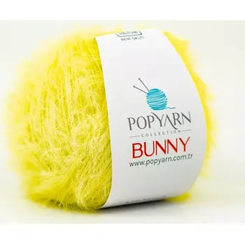 Příze POPYARN Příze Bunny B01 - žlutá, 100g 170m