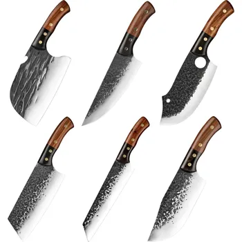 Kuchyňský nůž Sada kuchyňských nožů MA 39196 6ks Hnědá