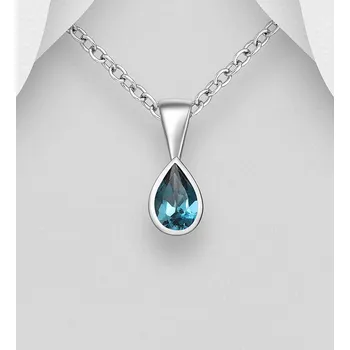 Prsten LUCY Stříbrný přívěsek s londýnským topazem