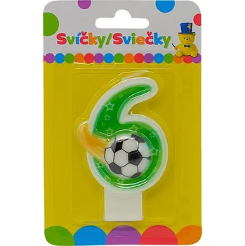 Magnetická kreslící tabulka Narozeninová svíčka s míčem a číslem 6.