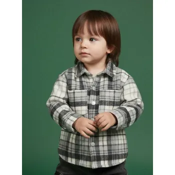 Sinsay - Košilová bunda s prošívanou podšívkou - šedá - 906HD-09X - 906HD-09X-86