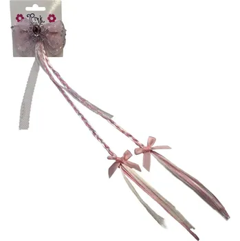 Spona do vlasů s duhovým příčeskem - Růžová