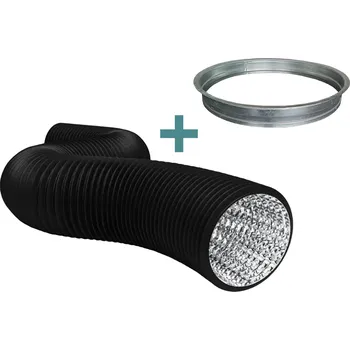 Ventilační potrubí SET: Ventilační potrubí Ø315 mm/10 m + Příruba Ø315 mm/10 m, vysoce jakostní