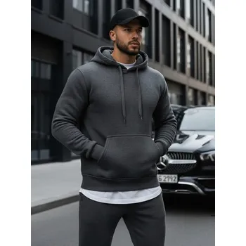 Pánská mikina Buďchlap Senzační antracitová mikina s kapucí