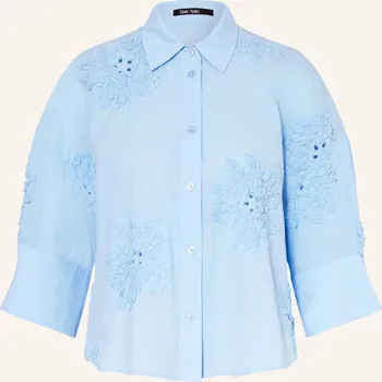 Dámská halenka Marc Aurel Dámská Košile S 3/4 Rukávy A Krajkou, tmavě modrá, 46