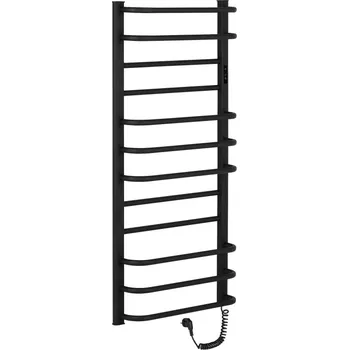 Radiátor CERANO - Elektrický sušák ručníků Ricardo, s displejem - 229 W - černá matná - 1160x550 mm