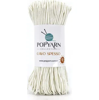 Příze POPYARN Příze Cavo spesso B02 - přírodní bílá, 200g 110m