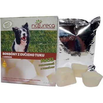 Pamlsek pro psa Natureca bonbony z ovčího tuku s lososem MAXI