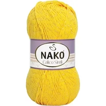 Příze Nako Pletací příze Calico Simli 4285 - žlutá