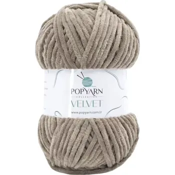 Příze POPYARN Pletací příze Velvet B017 - norek