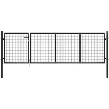 brána OMAXI Zahradní brána ocelová 350 x 100 cm antracitová 736035