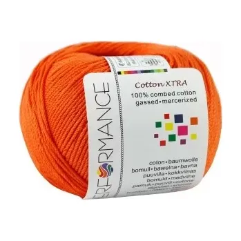 Příze Performance Bavlněná příze Cotton Xtra 193 - oranžová 50g 150m