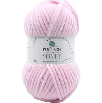 Příze POPYARN Pletací příze Velvet B04 - růžová