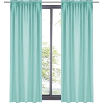 Fliying Dekorační závěs s řasící páskou Melanie 145x250 cm - mentol