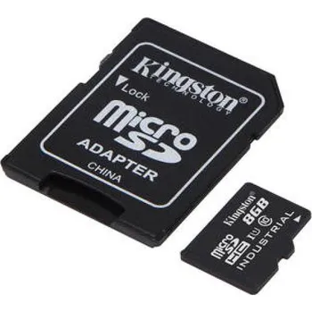 Paměťová karta Kingston Industrial/micro SDHC/8GB/UHS-I U3 / Class 10/+ Adaptér