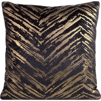 Polštář SARAH velvet černá/zlatá 40x40 cm Mybesthome Varianta: Povlak na polštář, 40x40 cm