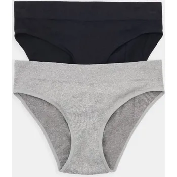 Kalhotky Sinsay - Žebrované kalhotky 2 pack - černá - 478GV-99X - 478GV-99X-XL