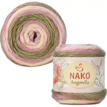 Příze Nako Pletací příze Nako Angorella 87536 - růžovozelená