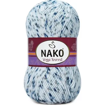 Příze Nako Pletací příze Nako Vega Tweed - 31924 modrobílá