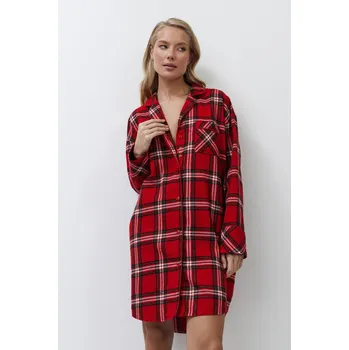 Dámská noční košile Aruelle dámská noční flanelová košile červená - ARURED/červená / XL ARU5A002-RED