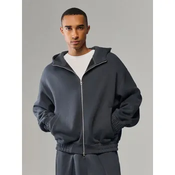 Pánská mikina Mikina na zip s kapucí - L - House - tmavošedý - 972IG-90X