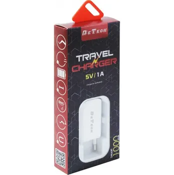 Cestovní adaptér DeTech Cestovní adaptér s kabelem USB-C