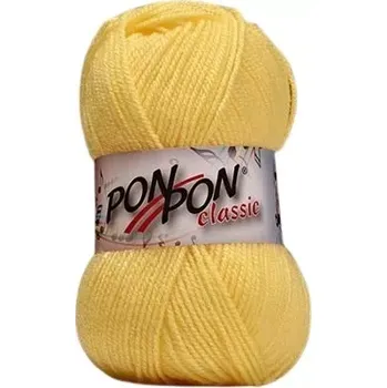 VSV Pletací příze PonPon Classic 595 - žlutá
