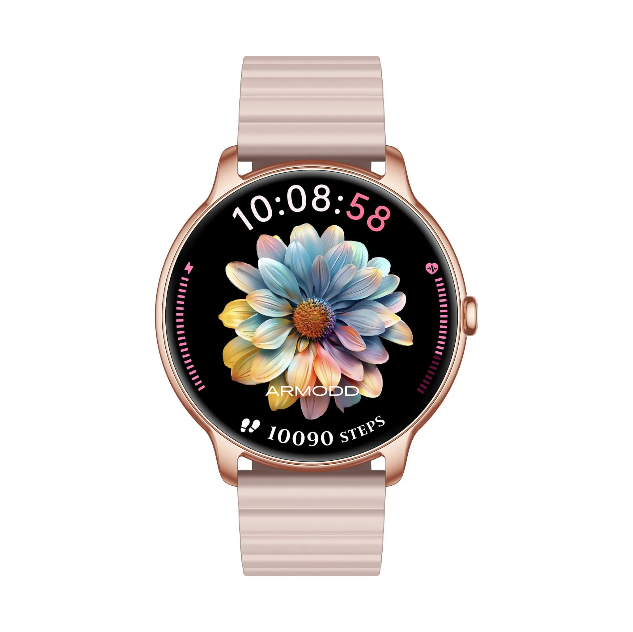 Fotografie 2 - Chytré hodinky Armodd Slim rose gold/růžový magnetický řemínek