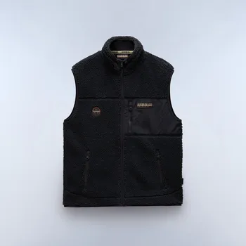 Pánská vesta Pánská Fleecová vesta NAPAPIJRI YUPIK V NP0A4HZK0411 – Černá XL