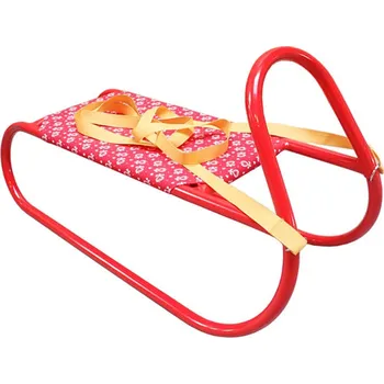Sáně LKV Lomnice Sáňky dětské kovové - červená