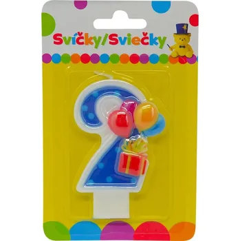 Magnetická kreslící tabulka Narozeninová svíčka s balónky a číslem 2.