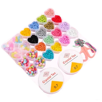 Magnetická kreslící tabulka SADA Box 2 s korálky - 26 přihrádek ve tvaru srdíček