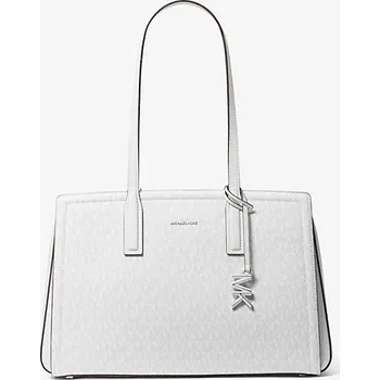 Módní doplněk Michael Kors Laila medium tote kabelka logo bílá + doprava zdarma