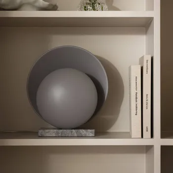 Lampička Globen Lighting stolní lampa ORBIT, šedá, mramor, výška 32 cm - Délka kabelu 200 cm 1 x 25 W - Doprava zdarma
