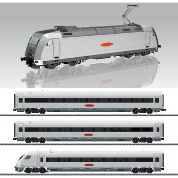 Modelová železnice H0 - DCC/ZVUK Exkluzivní set ,,Metropolitan,, - Elektrická lokomotiva BR 101 + 2 rychlíkové vozy + 1 řídící vůz, DB AG Ep.V / PIKO 58151