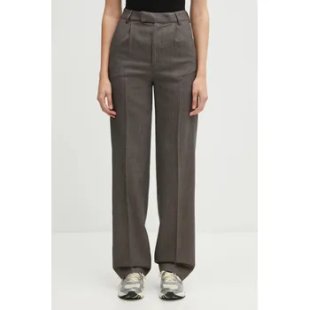 Dámské kalhoty Vlněné kalhoty MM6 Maison Margiela S62KB0247.M35636.001F hnědá 88X, vel. M