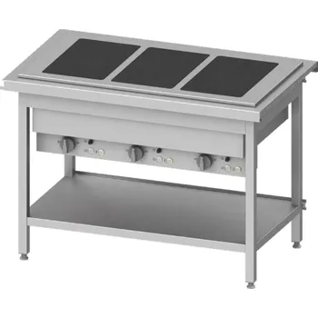 kotlíky STALGAST Stůl se sklokeramickou varnou deskou 3x GN 1/1, 1245x750x880 mm | STALGAST, ST119121