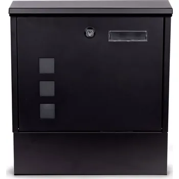 Poštovní schránka Ocelová poštovní schránka ModernHome s novinovým držákem a zámkem