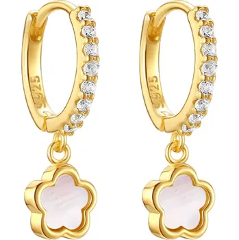 Náušnice Olivie Stříbrné náušnice KVÍTEK GOLD 9482 Ag 925; ≤1,4 g.