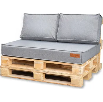 Podsedák Polstry na paletový nábytek 120 x 80 x 15, 2x 60 x 40 x 15 cm světle šedý