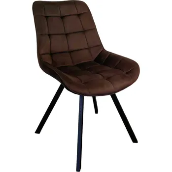 Jídelní židle Max-i Jídelní židle PLASSIA tmavě hnědá Velvet / černá