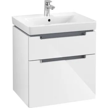 Koupelnový nábytek Villeroy & Boch Subway 2.0 skříňka pod umyvadlo, 78,7x59x44,9 cm, 2x zásuvka, Glossy White