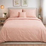 Francouzské bavlněné povlečení - Oranžové s bílým vzorem-Sale