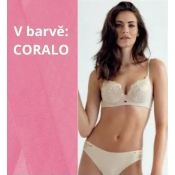 Podprsenka LORMAR Dámská podprsenka Lormar Satén PLUNGE - corallo - 85B