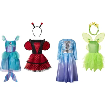 Karnevalový kostým Dívčí kostým "Mořská panna" / "Beruška" / "Ledové království" / "Víla"