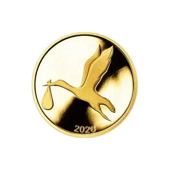 2026 Dukát k narození dítěte - čáp