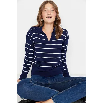 Dámský svetr trendyol Dunkelblau/ Weiß 7296723 M