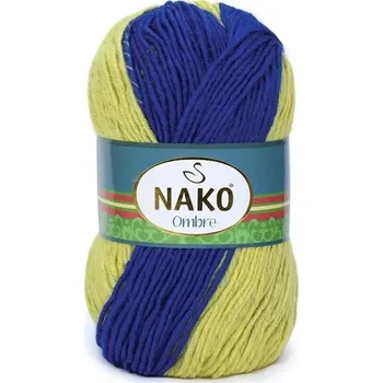 Příze Nako Pletací příze Ombre 20457 - modrožlutá